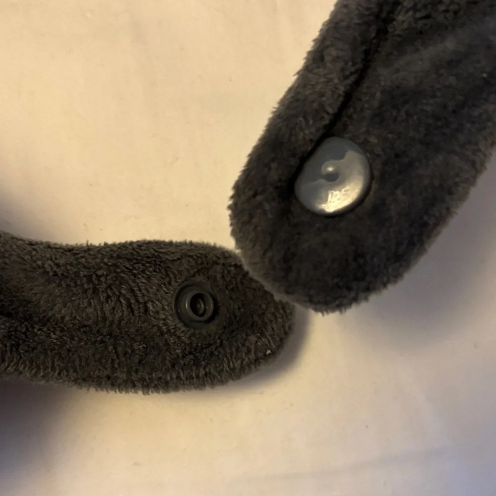 Plush Charcoal Memory Foam Travel Neck Pillow